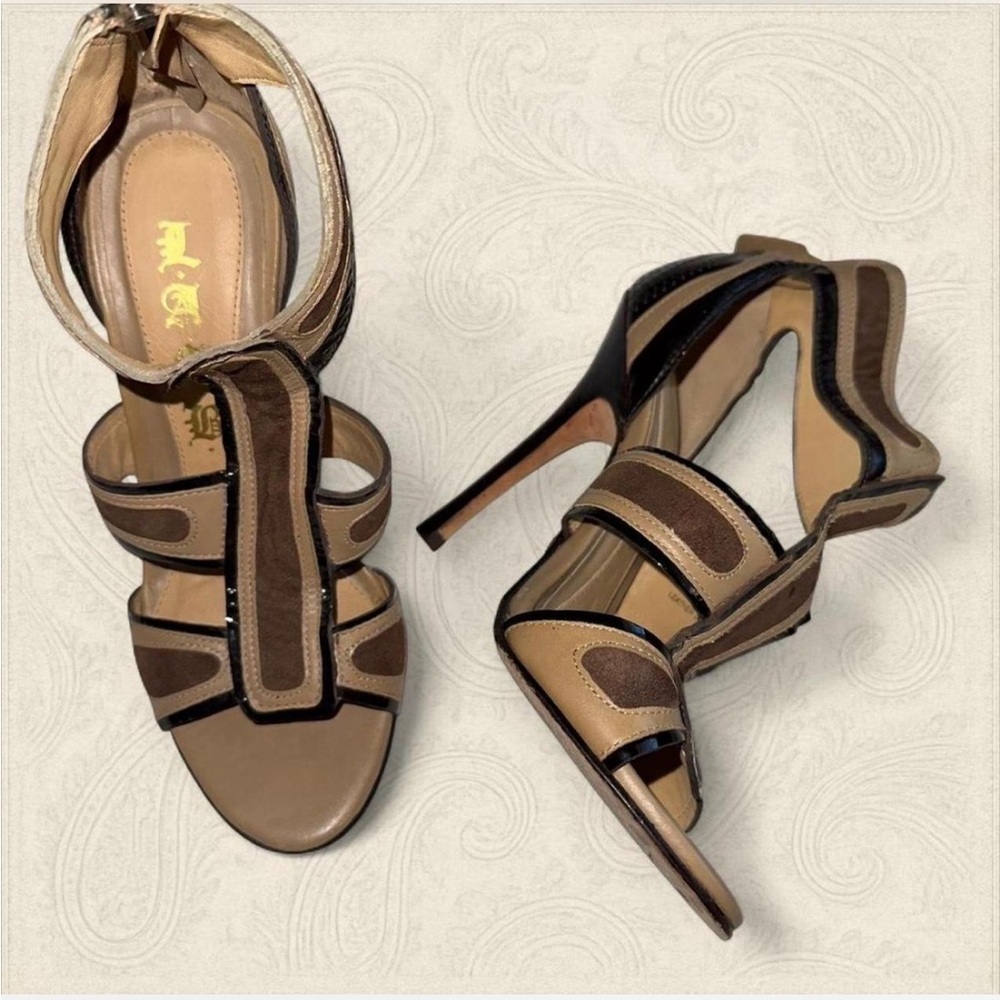 Y2K Strappy leather LAMB high heels 2010’s clubbing made in Brazil